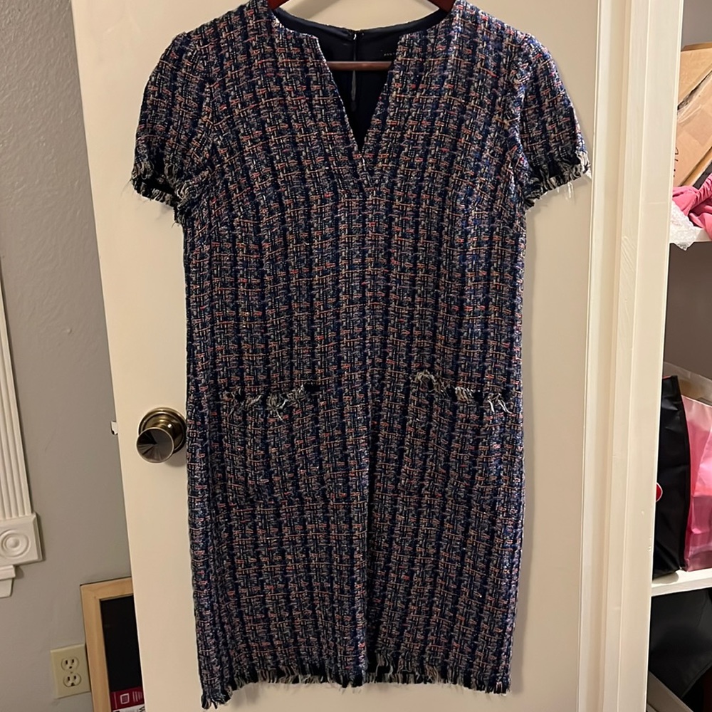 Ann Taylor Tweed Multicolor Dress